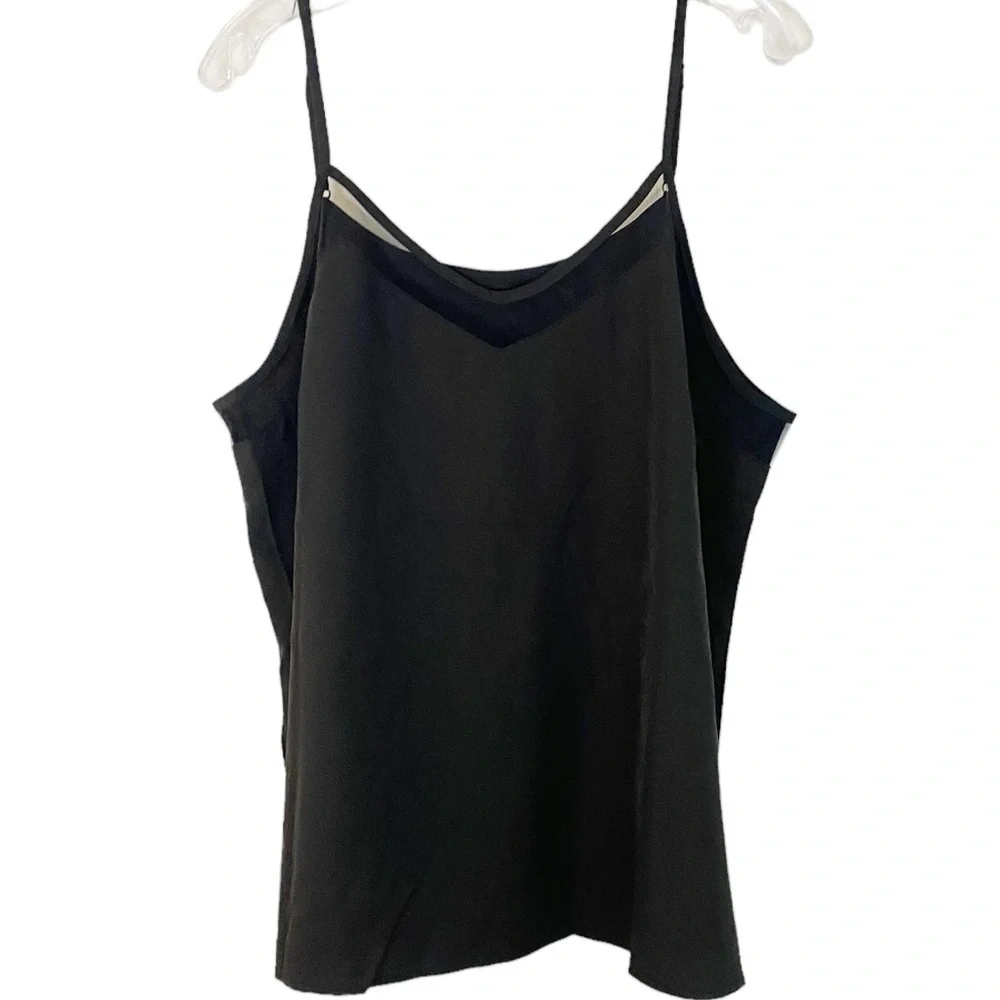 Black Spaghetti Strap Top 2XL, Soft & Sultry Layering Piece - Picture 2 of 6